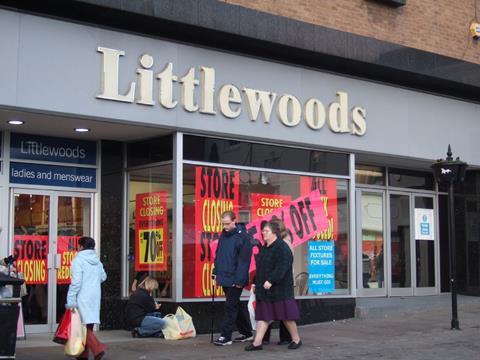 A Littlewoods shop in Chesterfield