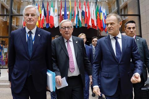 Michel Barnier, Jean-Claude Juncker, Donald Tusk