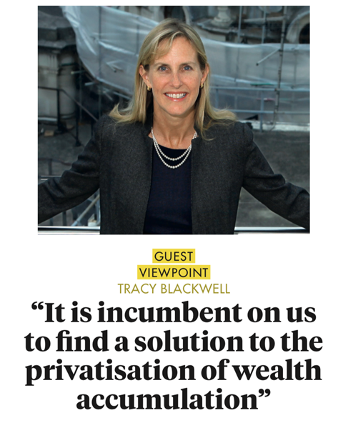 it is incumbent on us to find a solution to the privatisation of wealth accumulation