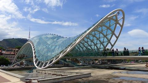 The Bridge of Peace in Tbilisi, Georgia