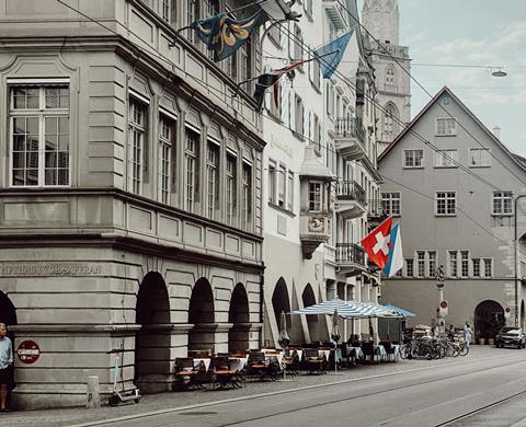 Switzerland flag Zurich
