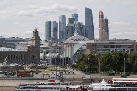 The financial district of Moscow, seen from the Moskva river