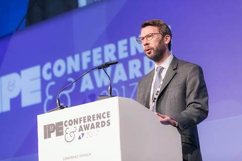 IPE Editorial Director Liam Kennedy closes the evening's proceedings