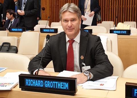 Richard Grottheim at the UN GISD launch