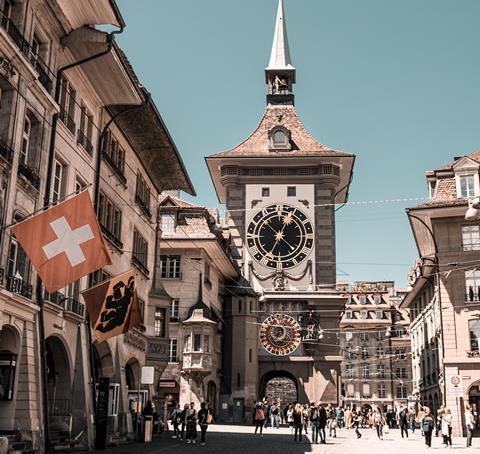 Switzerland street flag