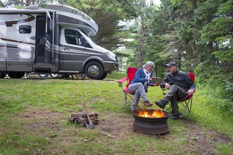 Camper with retirees