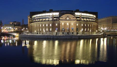 The Swedish Riksdag in Stockholm