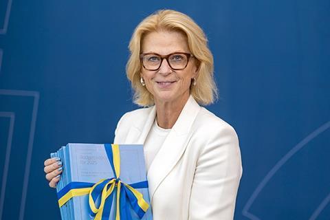 Sweden Finance Minister Elisabeth Svantesson