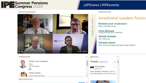 IPE Summer Pensions Congress Investment Leaders Forum
