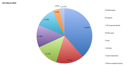 NEST asset allocation 2014