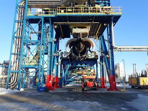 A Rolls-Royce low emission engine being tested